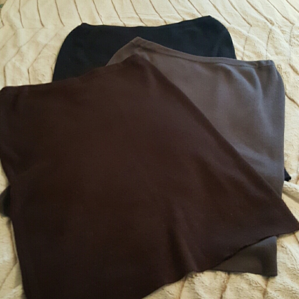 Bl, Gr & Br Midi Skirts (L)